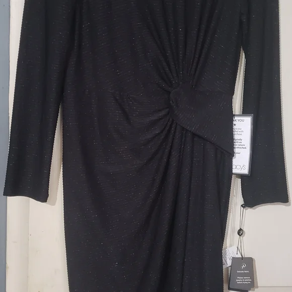 knee length dresses for ladies Adrianna Papell Beaded Long Sleeve Party Dress – New Yorker's Apparel